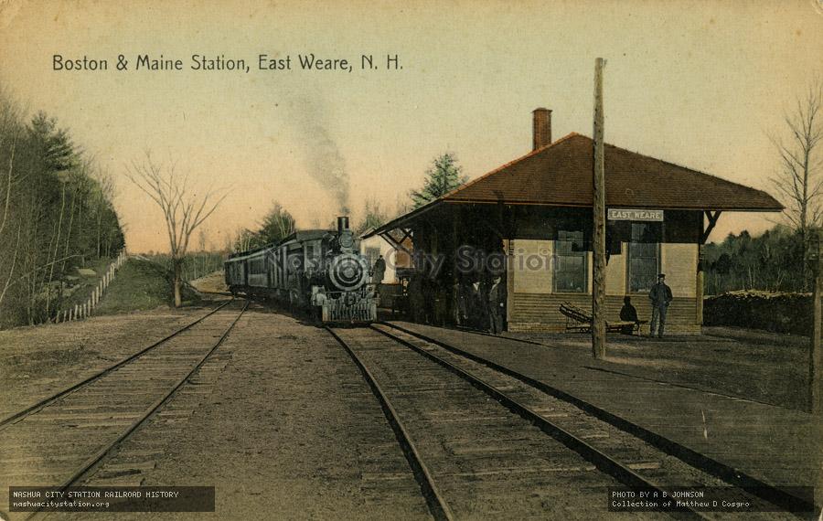 Postcard: Boston & Maine Station, East Weare, New Hampshire